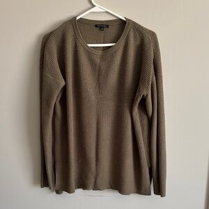 Staccato Women’s Olive Green Waffle-Knit Crewneck Sweater